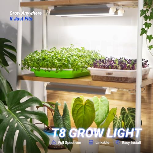 Barrina T8 1FT Grow Light, 5000K Full Spectrum LED Grow Light Strip, 6 Pack - size: 1FT