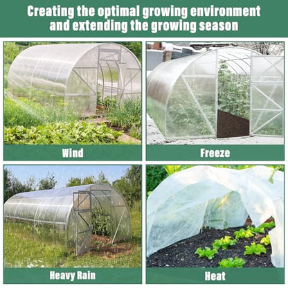 Legigo 8 X 26 Ft Clear Greenhouse Plastic, Plant Covers Freeze Protection - size: 8 x 26 Ft