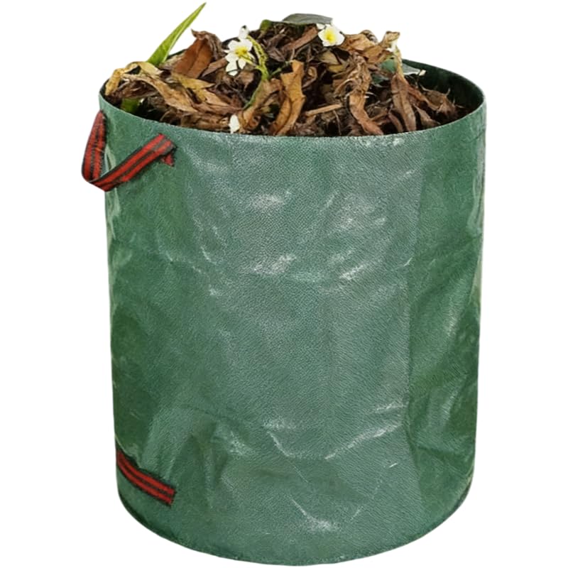 1 Pack Collapsible Yard Waste Bags, 13 Gallon Reusable Small Garden Bags with Handles, Portable Foldable Container for Lawn, Patio & Camping Cleanup
