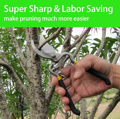Forged Bypass Hand Clippers Pruner, With 5/8 Inch Cutting Capacity, Ergonomic handle with Soft Grip, Pruning Shear 8-Inch (Bypass) - style: Bypass