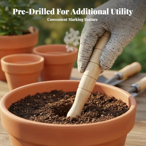 Garden Dibber with Measurement Lightweight Simple to Use 5.91inch Gardening Accessories Practical Handheld Bulb Planting Tool - color: Style B
