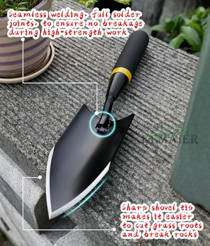 Kemaier Gardening Hand Trowel and Stainless Steel Hand Cultivator