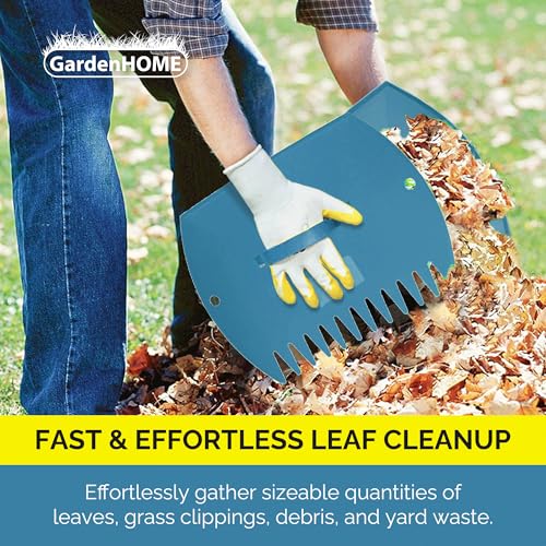 GardenHOME Leaf Picker Upper, Leaf Scoops Hand Rakes, Leaf Grabber Claws - style: blue