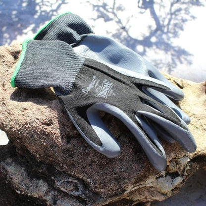 Brussel's Bonsai - Medium Nitrile-Coated Gardening Gloves, Black - size: Medium
