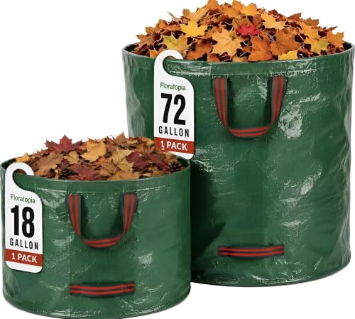 72 &18 Gal Reusable Yard Waste Bags, Lawn bags for Leaves & Lawn Cleanup - size: 1 Count (Pack of 2)