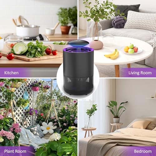 CXRUY Indoor Insect Trap - Fly Traps Catcher for Mosquito, Fruit Flies, Gnat, Moth, Fly Killer Bug Trap with UV Light Black