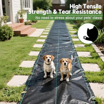 4FTx100FT Weed Barrier Fabric Heavy Duty, Gardening Landscape Fabric Cover Mat, Durable Weed Control Fabric for Garden Bed Cover, Landscaping, Commercial Driveway, Underlayment Use (4x100FT-3.2OZ) - style: 4x100FT-3.2OZ