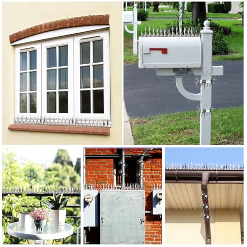 Bird Spikes 13 FT Anti Climb Spikes Stainless Steel Bird Squirrel Deterrent - size: 13 FT