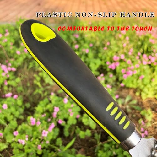 Garden Rake 5-Claw Landscape Dethatcher Thatching Beach Combing Rake for Digging Clam Shell Defoliation Hoe Garden Tool for Loosen The Soil (Green) - color: Green