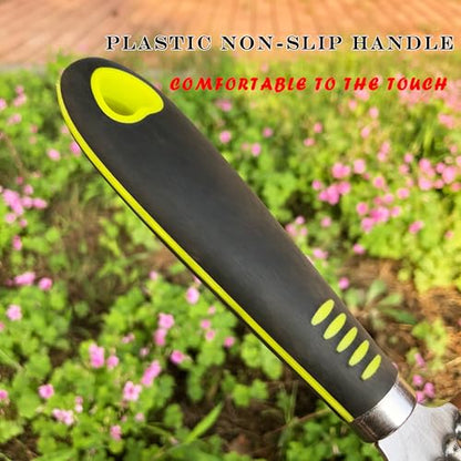 Garden Rake 5-Claw Landscape Dethatcher Thatching Beach Combing Rake for Digging Clam Shell Defoliation Hoe Garden Tool for Loosen The Soil (Green) - color: Green