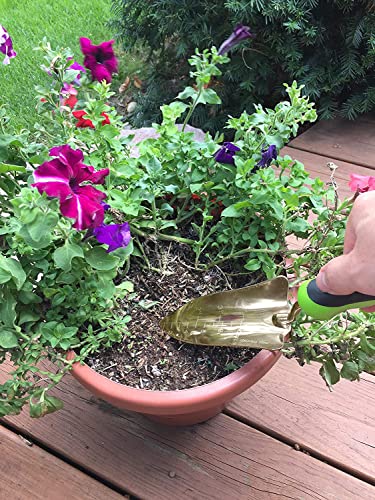 Garden Guru Titanium Transplanter Trowel Shovel - Rust Resistant - Ergonomic Handle - Perfect Hand Shovel Tool for Gardening Weeding Transplanting and Digging in Garden Beds - size: 1 Pack, style: Titanium