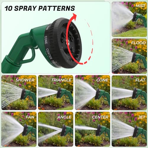 Hushee 2 Pack Garden Hose Watering Wand, 17.7 In Metal Wand, Green - color: Green