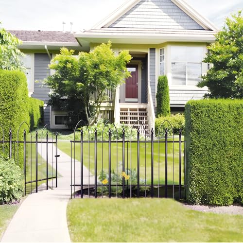 Thealyn Garden Fence 32" H x 24" W (4 Panels + 1Gate, Total 10 ft) - size: 32″ H x 10 ft (4 Panels + 1Gate)