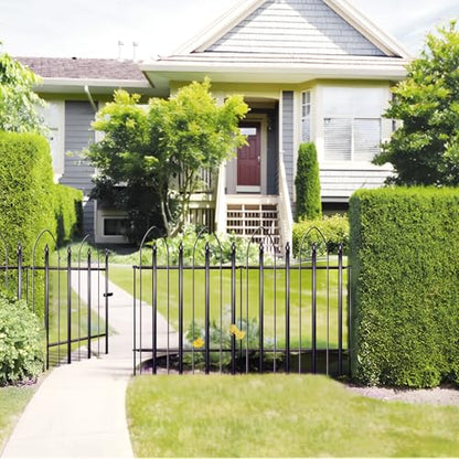 Thealyn Garden Fence 32" H x 24" W (4 Panels + 1Gate, Total 10 ft) - size: 32″ H x 10 ft (4 Panels + 1Gate)