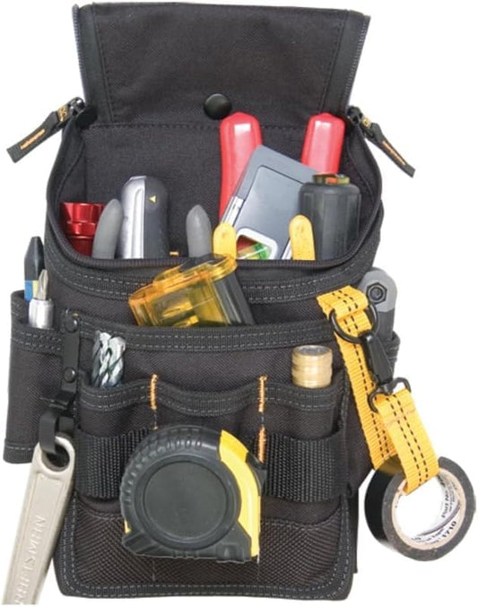 CLC Custom Leathercraft 1524 Ziptop Utility Pouch, Medium, Black, 11 Pockets - size: 11 POCKET (Pack of 12)