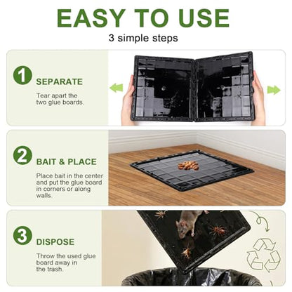 4 Pack Glue Traps for Mice 10.25" *10.87" Sticky Mouse Rats Traps for Home - size: 4Pack