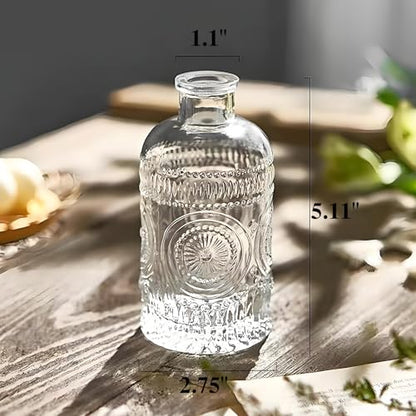 TIWPAJS 2Pcs Propagation Vases for Plants, Bud Vases, Small Glass Vase for Flowers, Home and Table Decor, Shelf, Desk, and Office