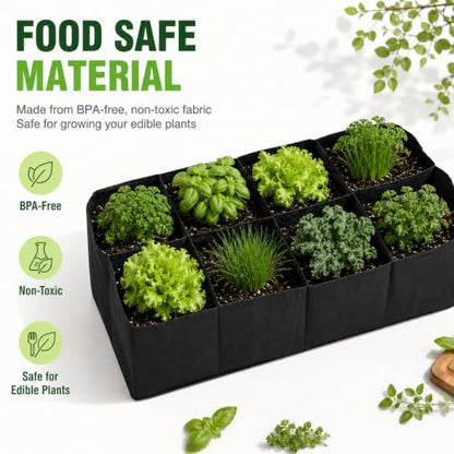 Gardzen 2 Pack Fabric Raised Garden Beds - size: 2Feet x 4Feet