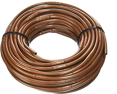 One Stop Outdoor USA Made - 1/4-Inch x Irrigation/Hydroponics Dripline with 6-Inch Emitter Spacing (Brown) (500' Foot Roll) - size: 500' Foot Roll