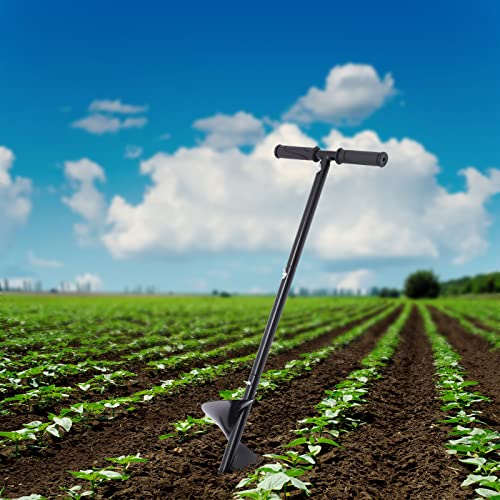 7"X 33" Manual Garden Hole Digging Drill Bit, Hand Drill Auger Post Hole Digger for Planting, Spiral Drills Planter for Bulb, Flower, Tree, Seedlings, Bedding Plants, Umbrella