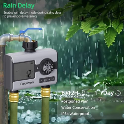 Garden Sprinkler Hose Timer Automatic Watering System 2 Outlet - style: 2 outlets