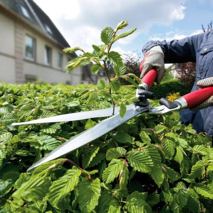 BERGER Hedge Shears – Professional 23.6" Garden Clippers with Wavy Chrome-Plated Steel Blades, 9.45" Cutting Length, Beechwood Handles, Adjustable Tension – 4590 - size: 57x21x6.5 cm