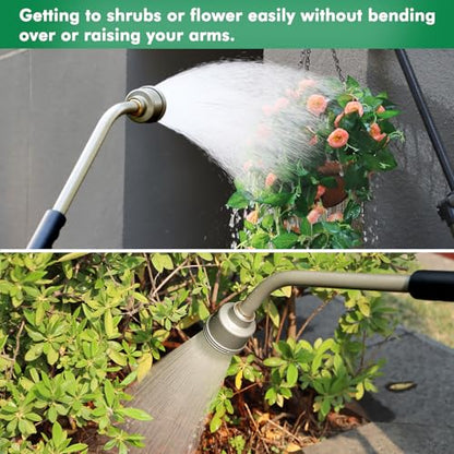 RESTMO Long Watering Wand, 24 Inches Gentle Soft Full Shower Sprayer Wand - color: Black