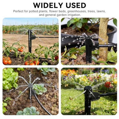 30pcs 1/4" Drip Irrigation Emitters & Irrigation Drippers Sprinkler Heads