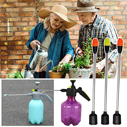 2 Pack Half-Gallon Garden Handheld Sprayer Nozzle Replacement with 10'' Extended Rod Adjustable Spraying Tips Parts for 0.5gal Garden Pump Sprayer Pressure Water Spray Bottle 2L Plant Mister