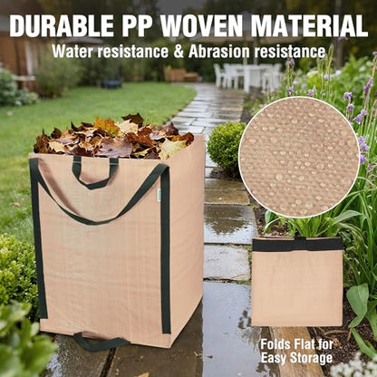 WORKPRO Heavy Duty 72-Gallon Reusable Yard Waste Bags, Light Tan - color: Light Tan, size: 1 Count (Pack of 1)