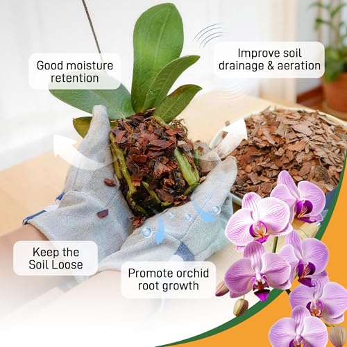 18qt Orchid Bark Horticultural Grade- Natural Mulch for Potted Plants, Root Development of Orchid Plants and Garden Soil Amendment Mix - size: 18 Quarts