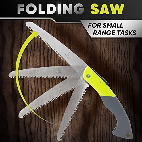 Foldable Hand Held Pruning Saw (RAZOR SHARP 7" BLADE) Compact Design Jab Saw - Pull-stroke Hand Saw - size: 7" Folding w/smooth handle