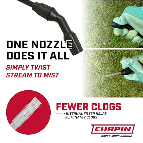 CHAPIN 16109 1-Gallon Pump Sprayer, Anti-Clog Design for Easy Use, 2pk