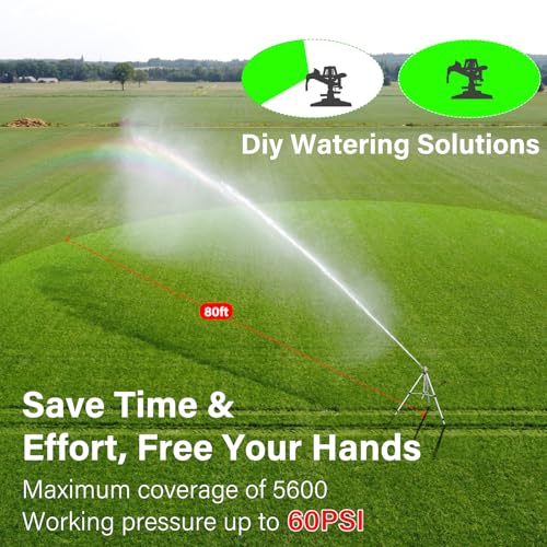 Heavy Duty Impact Sprinkler on Tripod Base,36 Inch Tripod Sprinkler - size: 36in