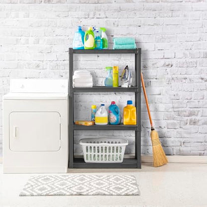 Sterilite 4 Shelf Unit, Heavy-Duty Plastic Utility Storage Rack, 3-Pack - size: 4 Shelf, style: 3 Pack