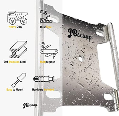 JBscoop Large Stainless Steel Hose Holder, Heavy Duty Hose Hanger (1)