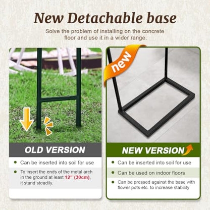 Zhisheng 2PCS Metal Pergola Garden Arch Arbor 7.9FT x 4.6FT Trellis for Outdoor Climbing Plants 2 Sizes for Wedding Ceremony Party,Black - size: 7.9FT+7.9FT