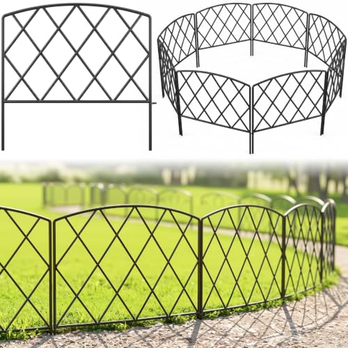 Thealyn 10ft x 24" Metal Decorative Garden Fence(5Pcs Set) - style: Minimalist