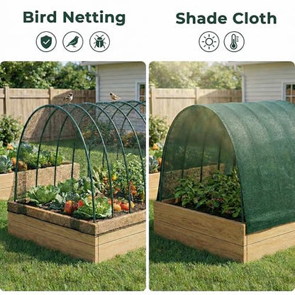 Gardzen Garden Hoops for Raised Beds - size: 17 ft x 6pcs