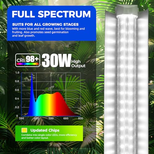 Barrina T8 Grow Lights for Indoor Plants, 3FT 5000K Full Spectrum, 6 Packs - size: 3FT