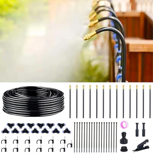 Thiswing 360° Adjustable Drip Irrigation System with 13 Nozzles - size: 40FT