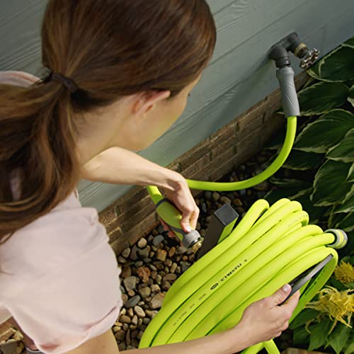 Flexzilla Garden Hose with SwivelGrip, 5/8 in. x 50 ft., Lightweight All-Weather Water Hose, Durable and Flexible, Leak-Free Connections - color: Chartreuse, size: 50ft, style: SwivelGrip