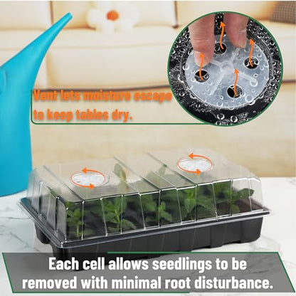 Mr. Pen- Seed Starter Tray Kits, 10 Set, Total 150 Cells - size: 15-Cells 10-Pack