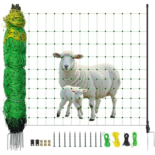 Electric Poultry Netting, 42.5" H x 164' L Electric Fence Netting - size: 42.5" H x 164' L