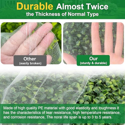 NONMON Garden Netting 10 x 50FT Ultra Fine Mesh Netting Insect Netting - size: 10 x 50ft