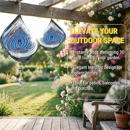 Reflective Bird Deterrents for Outside, Woodpecker Repellent - size: Big Drop Water