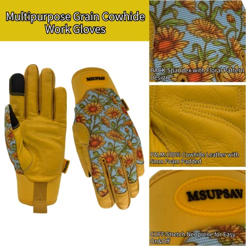 Cute Pattern Gardening Gloves,Thornproof Garden Glove,Gardener Gift - color: 1 Pair Per Pack-daisy, size: Small