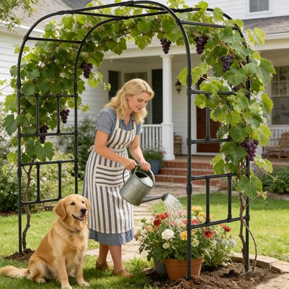 87in H Tall Garden Arch Trellis for Climbing Plants Outdoor - size: 79" L x 16" W x 87" H