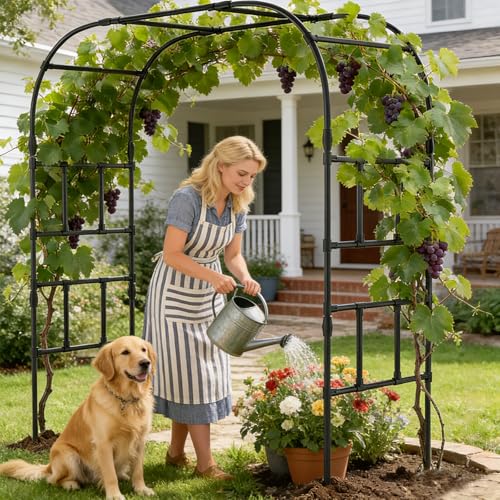 87in H Tall Garden Arch Trellis for Climbing Plants Outdoor - size: 79" L x 16" W x 87" H