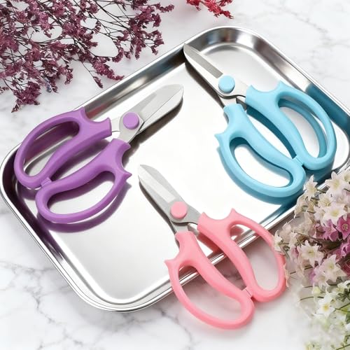4 PCS Stainless Steel Garden Flower Scissors, Stems, Fruit Picking Trimming